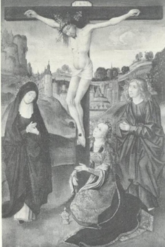 Crucifixion with May, John the Evangelist and Mary Magdalene by Cornelis Engebrechtsz