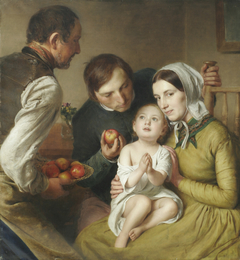 Das Bittenlernen (Familie Reiter) by Johann Baptist Reiter