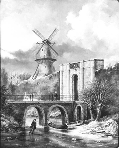De Tolsteegpoort te Utrecht by Hendrik Manfried Haus