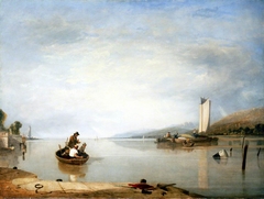 Dead Calm: Boats off Cowes Castle by Augustus Wall Callcott