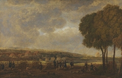 Der Donauübergang bei Donauwörth (Berthier-Zyklus) by Wilhelm von Kobell