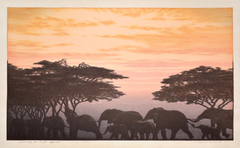 Evening in East Africa by Toshi Yoshida