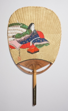 Fan with Akikonomu Chūgū from "The Maiden" Chapter of the Tale of Genji by Sakai Hoitsu