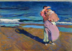 Fisherwomen with her son by Joaquín Sorolla