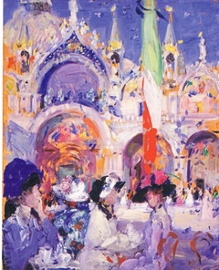 Florian's Café by Francis Cadell