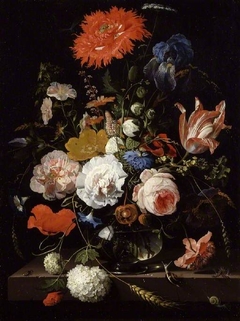 Flower-piece by Abraham Mignon