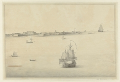 Gezicht op Colombo, Ceylon by Pieter de Bevere