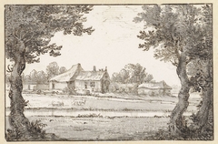 Gezicht op een boerderij by Claes Jansz. Visscher II