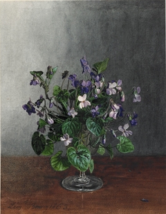 Goblet with Violets by Léon Bonvin