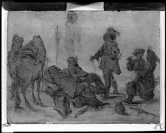 Group of Men and Horse by Adriaen van de Venne