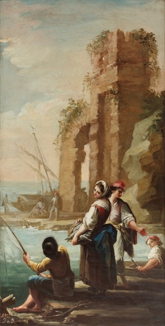 Harbour Scene by Mariano Salvador Maella