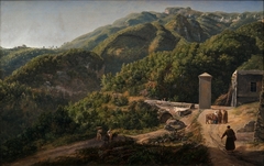 Hills near Quisisana in morning Light by Johan Christian Dahl