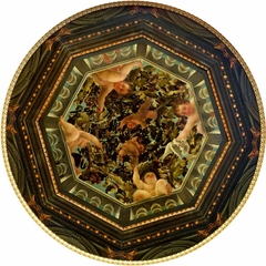 Illusionistic Trelliswork Cupola with Disporting Putti by Anonymous