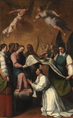 Imposición de la casulla a San Ildefonso by Juan Pantoja de la Cruz