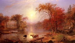 Indian Summer on the Hudson River by Albert Bierstadt