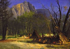 Indians in Council, California by Albert Bierstadt