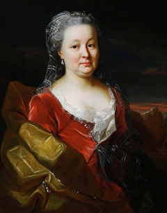 Jeanne Esther Dunz, Madame le Baronne d’Hervart (c.1707-79) by Jakob Emanuel Handmann