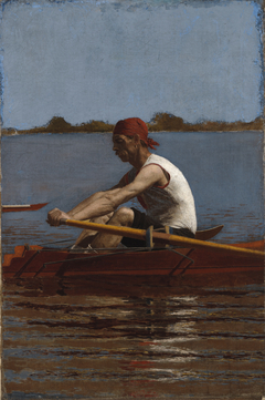 John Biglin in a Single Scull by Thomas Eakins