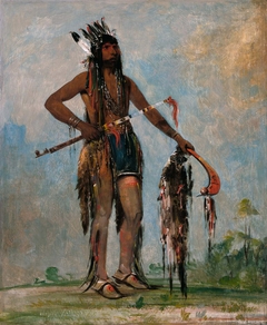 Ka-bés-hunk, He Who Travels Everywhere, a Warrior by George Catlin