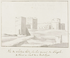 Kasteel gebouwd op ruïne van Venus tempel, hoog op de berg Eryx by Louis Ducros