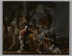 King Solomon Sacrificing to the Idol by Sébastien Bourdon