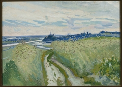 Landscape with a road by Stanisław Kamocki