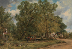 Landscape with Cottage by Frederick W Watts