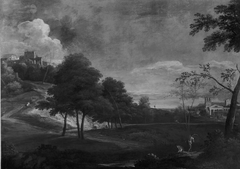 Landscape with Figures and Buildings by Anonymous