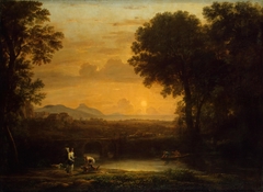 Landscape with Tobias and the Angel (Evening) by Claude Lorrain