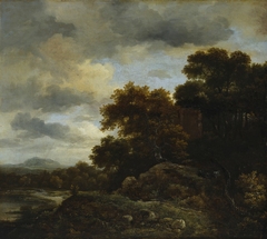 Landscape with Wooded Hill by Jacob van Ruisdael