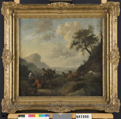 Landschap met muilezeldrijver by Karel Dujardin