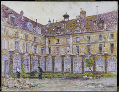 Le cloître de l'Abbaye-aux-Bois, rue de Sèvres by Frédéric Anatole Houbron