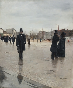 Leaving Montmartre Cemetery by Jean Béraud