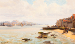 Lisbon seen from Ginjal by Alfredo Keil