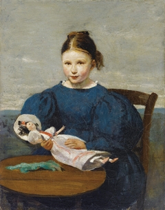 Little Girl With a Doll by Jean-Baptiste-Camille Corot