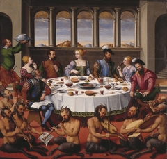 Maaltijd by Francesco di Girolamo da Santacroce