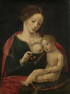 Madonna and child by Master of the Female Half-Lengths