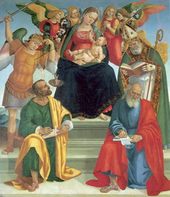 Madonna and Child with Saints and Angels by Luca Signorelli