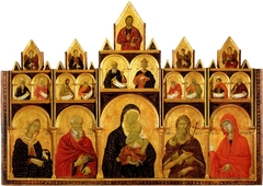 Madonna and Child with saints polyptych by Duccio di Buoninsegna