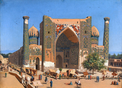 Medrasah Shir-Dhor at Registan place in Samarkand by Vasily Vereshchagin