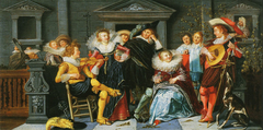 Merry Company on a Terrace by Dirck Hals