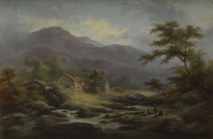 miller's home, Pont Aberglaslyn by Benjamin Williams Leader