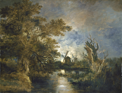 Moonlight on the Yare by John Crome