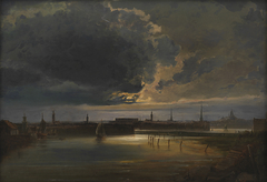 Moonlit View of Stockholm by Peder Balke