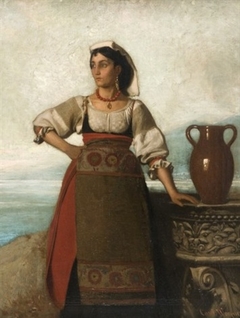 Neapolitan woman with a jug by Carl Wagner