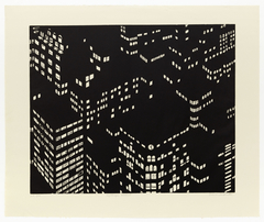 Nightscape Woodcut by Yvonne Jacquette