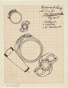 Ontwerp voor een ring by Mathieu Lauweriks