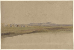 Panoramisch landschap met aquaduct, Aqua Claudia by Abraham Teerlink