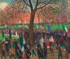 Parade, Washington Square by William Glackens