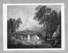 Party in landscape by Louis-Nicolas Van Blarenberghe